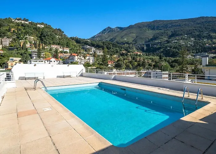 Le Rocamare - Piscine Toit Terrasse Parking Prive Apartment Menton