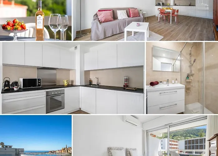 Le Rocamare - Piscine Toit Terrasse Parking Prive Menton