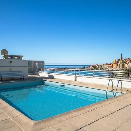 Rocamare - Piscine Toit Terrasse- Parking Prive Apartment Menton